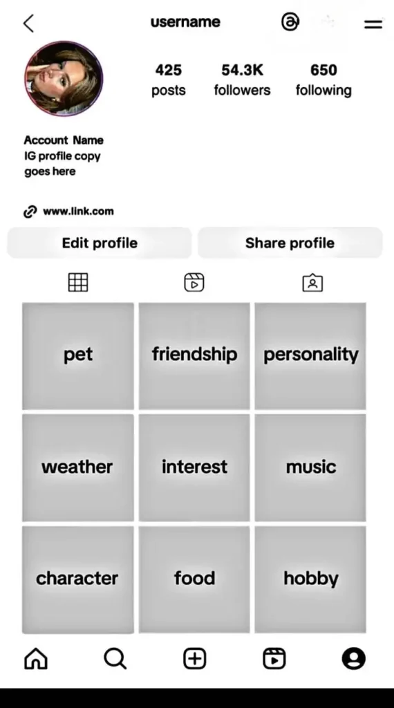 Instagram Interface Capcut Template
